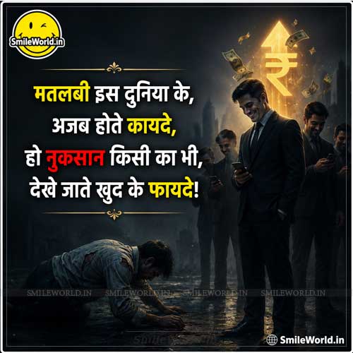 Matlabi Duniya Ke Ajab Hote Hai Kayede Selfish People Quotes in Hindi Matlabi Duniya Ke Ajab Hote Hai Kayede Selfish People Quotes in Hindi