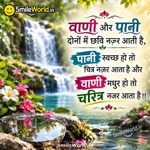 Vani aur Pani Dono Mein Chavi Nazar Aati Hai Madhur Vani Quotes in Hindi Vani aur Pani Dono Mein Chavi Nazar Aati Hai Madhur Vani Quotes in Hindi