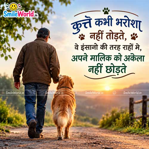 Kutte Kabhi Bharosha Nahi Todte Kutte Ki Wafadari Quotes in Hindi