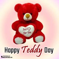 Just For You Happy Teddy Day Cute Status for Girlfriend