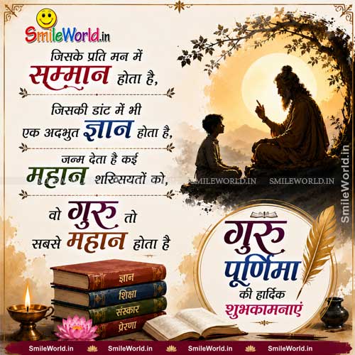 Jiske Liye Maan Me Samman Hota Hai Guru Purnima Wishes in Hindi